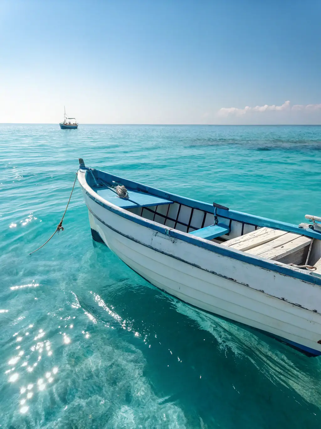 A sleek boat sailing on a calm lake during a sunny day, illustrating the freedom and protection of boat insurance.